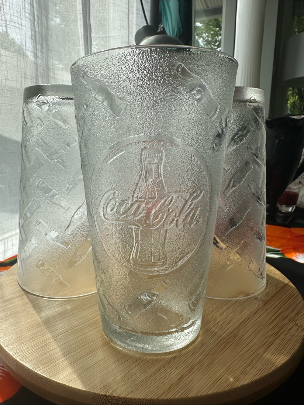 80s Retro 20oz Coca Cola Clear Glass Tumbler Set
